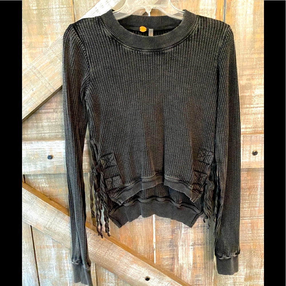 Free People waffle knit side tie too - NWOT